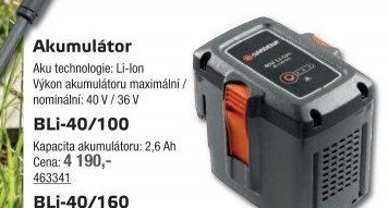 Akumulátor BLi-40/100