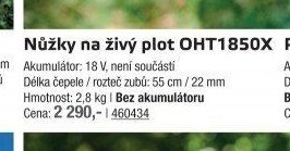 Nůžky na živý plot OHT1850X - UNI HOBBY akcniletaky.com