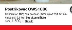 Postřikovač OWS1880 - UNI HOBBY akcniletaky.com