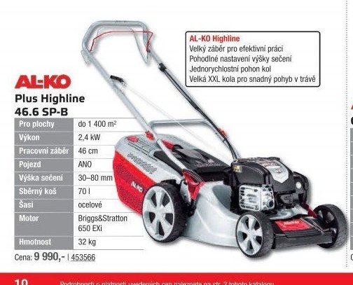 AL-KO Plus Highline 46.6 SP-B - UNI HOBBY akcniletaky.com