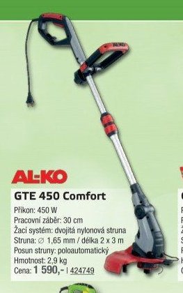AL-KO GTE 450 Comfort - UNI HOBBY akcniletaky.com