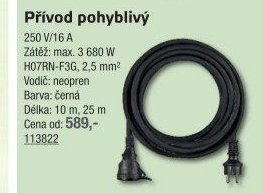 Přívod pohyblivý (10 m) - UNI HOBBY akcniletaky.com