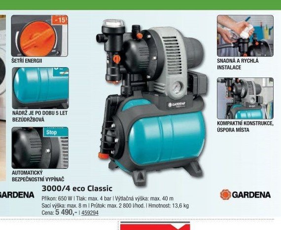 GARDENA 3000/4 eco Classic - UNI HOBBY akcniletaky.com