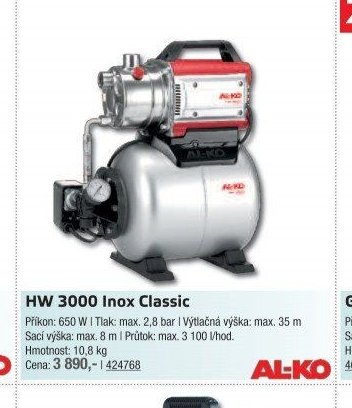 AL-KO HW 3000 Inox Classic - UNI HOBBY akcniletaky.com