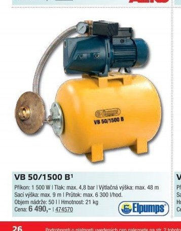 Elpumps VB 50/1500 B - UNI HOBBY akcniletaky.com