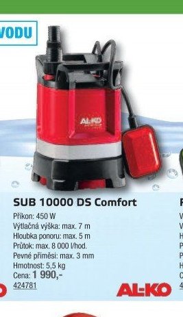 AL-KO SUB 10000 DS Comfort - UNI HOBBY akcniletaky.com