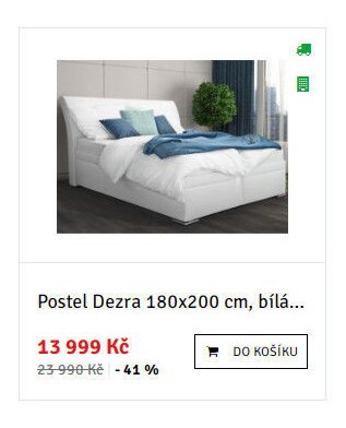Postel Dezra 180x200 cm, bílá... - ASKO akcniletaky.com
