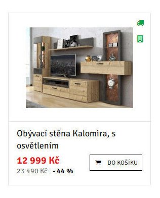 Obývací stěna Kalomira, s osvětlením - ASKO akcniletaky.com