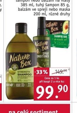 Nature Box šampon nebo balzám