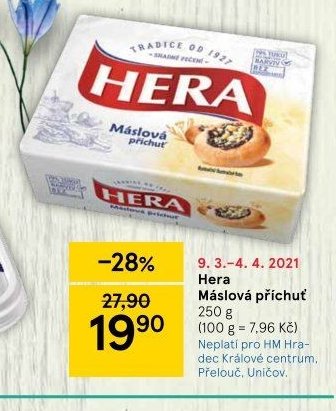 Hera máslová příchuť