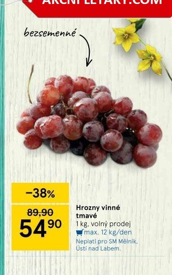 Hrozny vinné tmavé