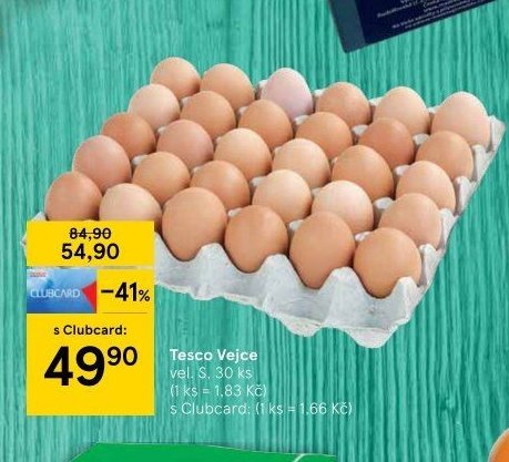 Tesco Vejce vel. S, 30 ks