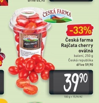 Česká farma Rajčata cherry oválná