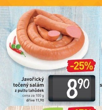 Javořický točený salám