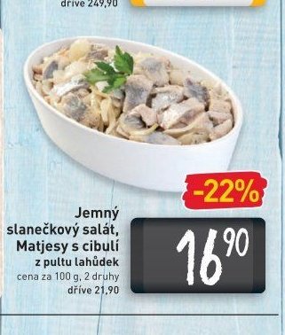 Jemný slanečkový salát, Matjesy s cibulí