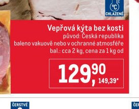 Vepřová kýta bez kosti