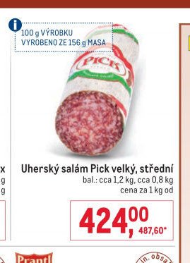 Uherský salám Pick velký, střední