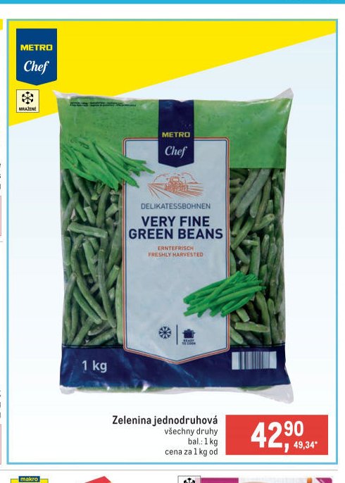 Zelenina jednodruhová (Very fine green beans)