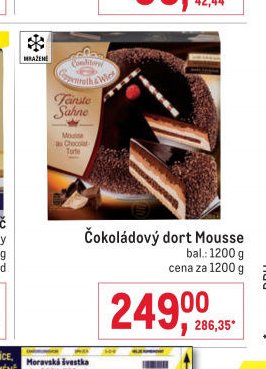 Čokoládový dort Mousse