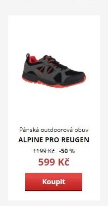 Pánská outdoorová obuv ALPINE PRO REUGEN