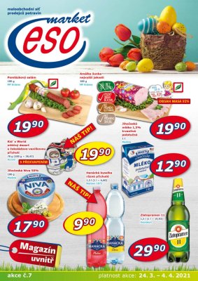 akční leták ESO MARKET 24.3.2021-4.4.2021
