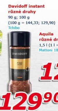 Instantní kávy Davidoff