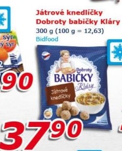 Knedlíčky játrové mražené Dobroty Babičky Kláry