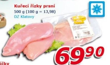 Kuřecí prsní řízky mražené DZ Klatovy