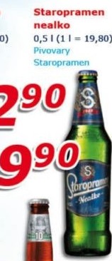 Nealkoholické pivo Staropramen