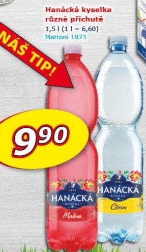 Ochucená voda Hanáckákyselka