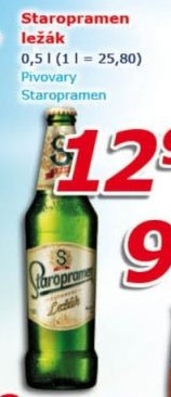 Pivo ležák Staropramen