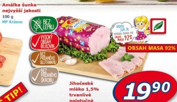 Šunka Amálka nejvyšší jakosti Krásno