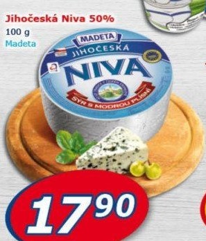 Sýr Niva Jihočeská 50% Madeta