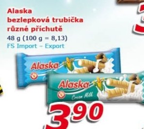 Trubičky bez lepku Alaska