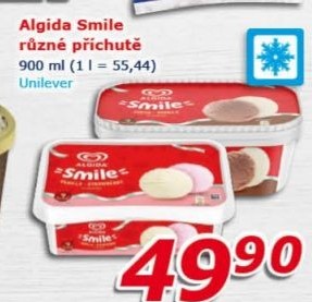 Zmrzlina ve vaničce Smile Algida