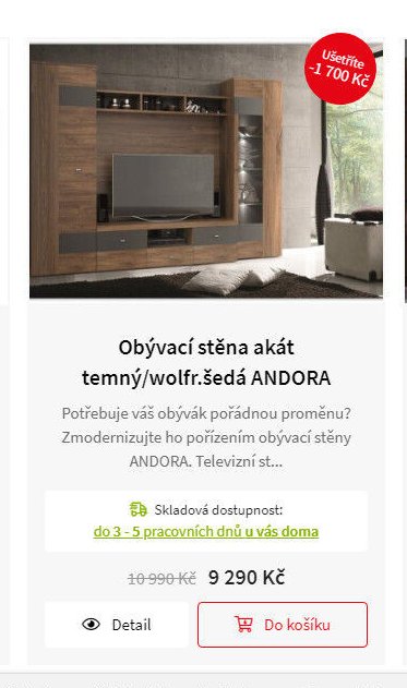 Obývací stěna akát temný/wolfr.šedá ANDORA - Jamall akcniletaky.com