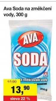 Soda na změkčení vody AVA