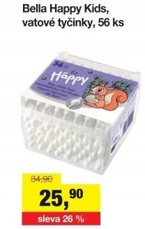 Vatové tyčinky dětské Háppy Bella