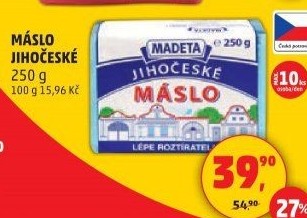 Máslo Jihočeské Madeta
