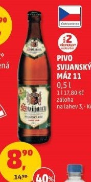 Pivo světlý ležák 11° Svijanský Máz Svijany