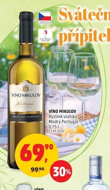 VÍNO MIKULOV Ryzlink vlašský, Modrý Portugal 0,75 l