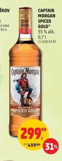 CAPTAIN MORGAN SPICED GOLD 35% alk. 0,7 l