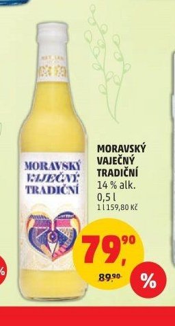 MORAVSKÝ VAJEČNÝ TRADIČNÍ 14% alk. 0,5 l