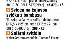 Svícen na čajovou svíčku z bambusu