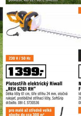 Plotostřih elektrický Riwall REH 6261 RH