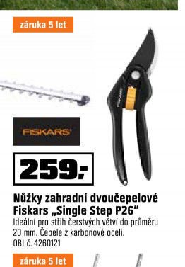 Nůžky zahradní dvoučepelové Fiskars Single Step P26
