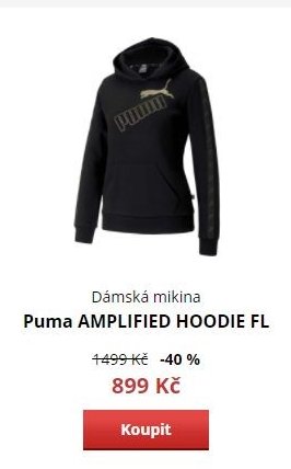 Dámská mikina Puma AMPLIFIED HOODIE FL