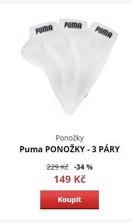 Ponožky Puma PONOŽKY - 3 PÁRY