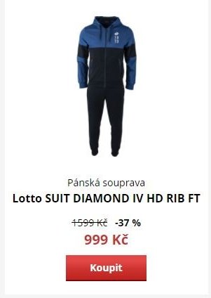 Pánská souprava Lotto SUIT DIAMOND IV HD RIB FT
