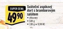 Sváteční aspikový dort s bramborovým salátem
